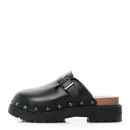Christian Dior Calfskin Diorquake Buckled Lug Sole 15mm Clogs 41 Black 1 of 10