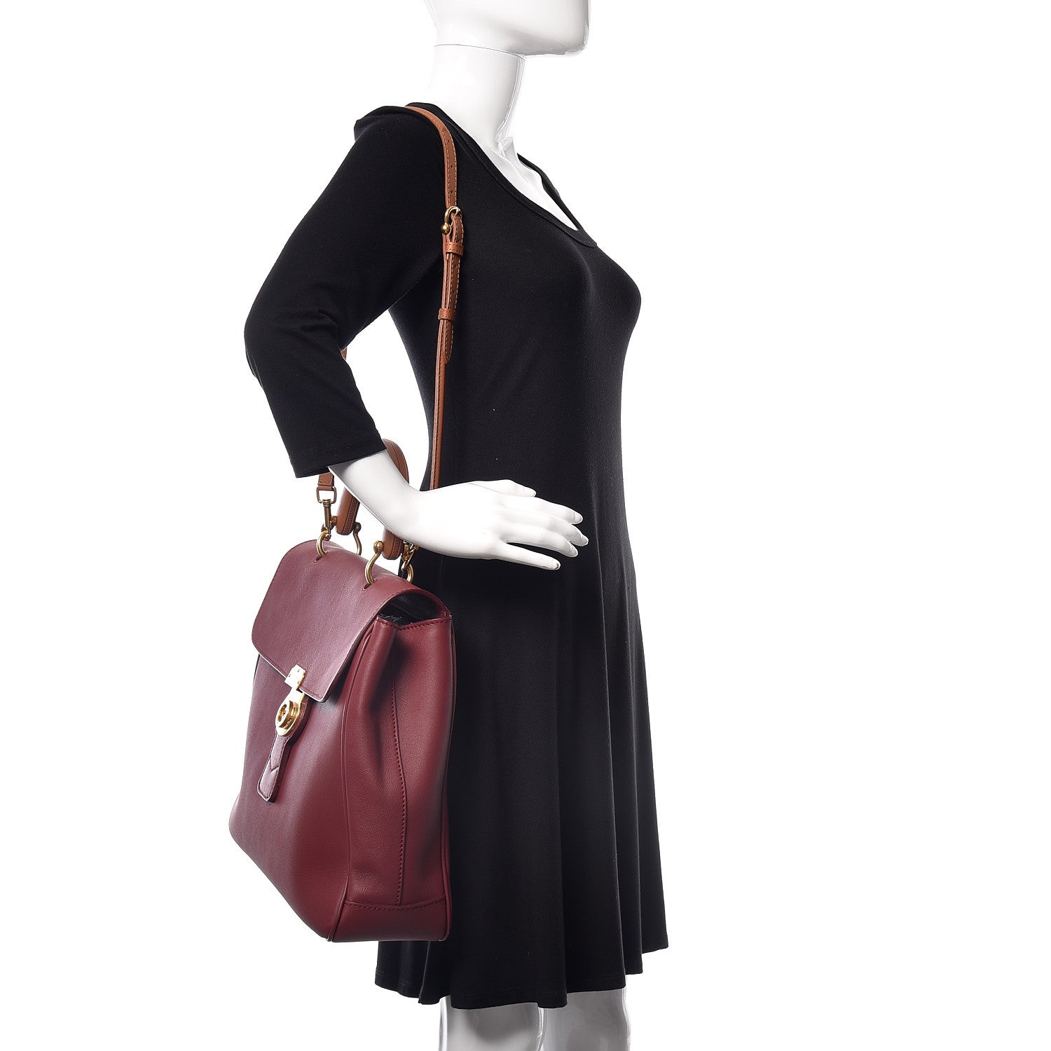 Burberry Trench Calfskin Large DK88 Top Handle Bag Antique Red 2 of 10