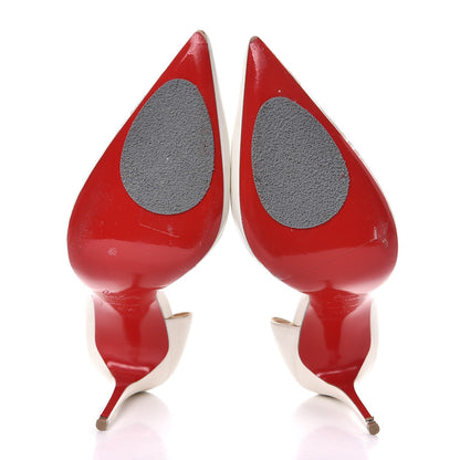 Christian Louboutin Shiny Nappa Iriza 100 Pumps 41.5 White 7 of 16