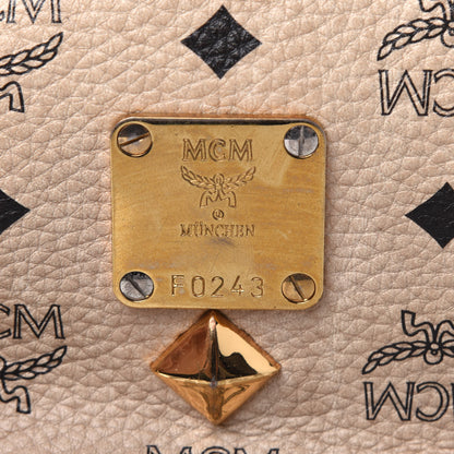 MCM Visetos Medium Sprinkle Stud Stark Backpack Beige 25 of 32