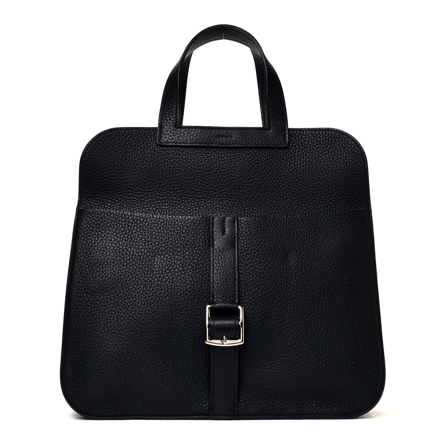 Hermes Taurillon Clemence Halzan 31 GM Black 1 of 6