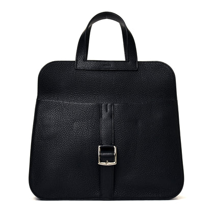 Hermes Taurillon Clemence Halzan 31 GM Black 1 of 6