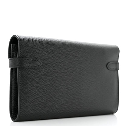 Hermes Epsom Kelly Longue Wallet Black 3 of 9