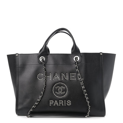 Chanel Caviar Medium Studded Deauville Tote Black 1 of 12