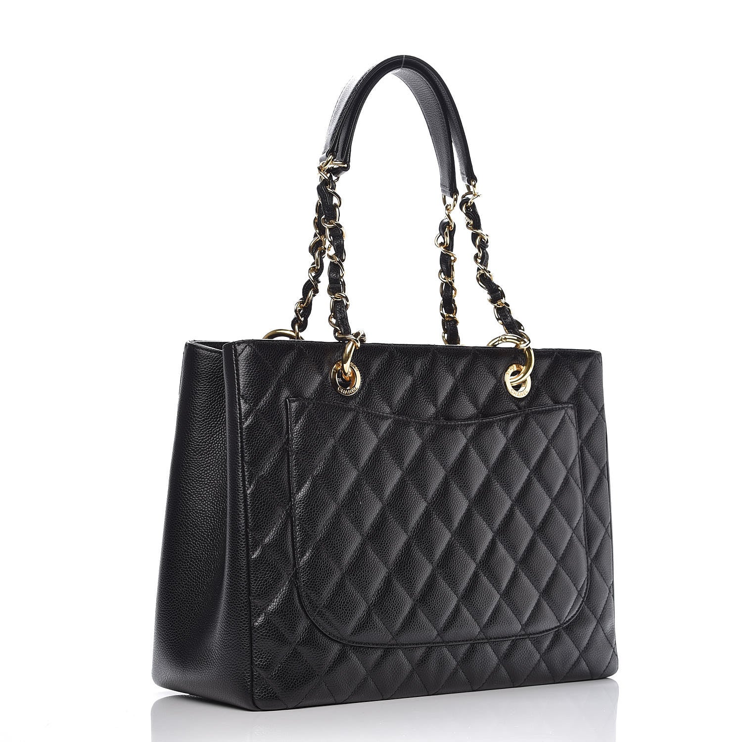 Chanel Caviar Quilted Grand Shopping Tote GST Black 3 of 11