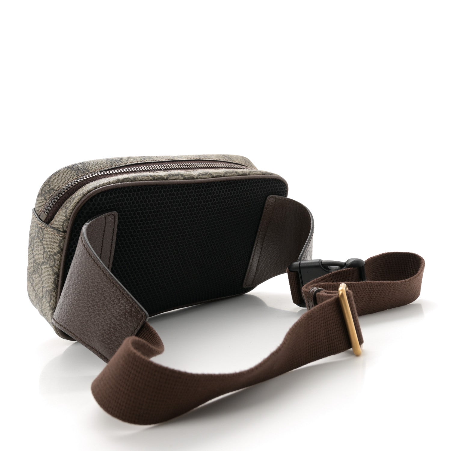 Gucci Soft GG Supreme Monogram Medium Ophidia Belt Bag Dark Brown 3 of 13