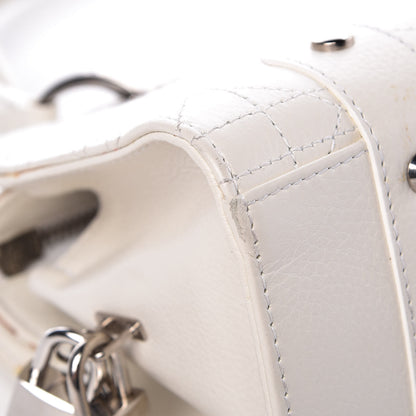 Christian Dior Calfskin Cannage Stitched East West Lady Dior White 10 of 29