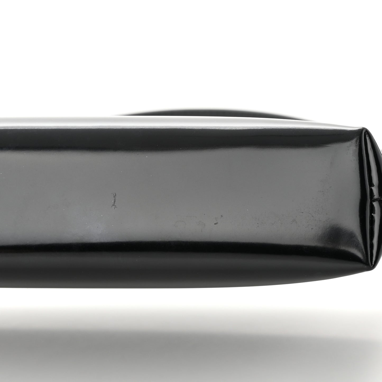 Patent Calfskin Small Suzanne Rigid Shoulder Bag Black