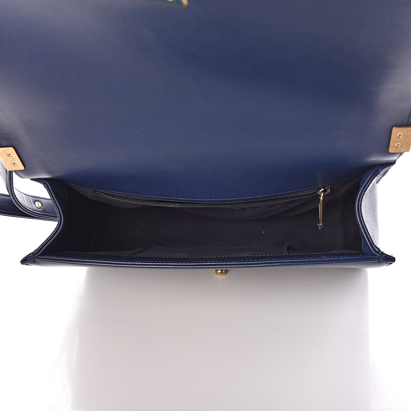 Lambskin Quilted New Medium Boy Flap Dark Navy Blue
