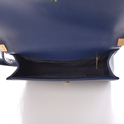 Chanel Lambskin Quilted New Medium Boy Flap Dark Navy Blue 5 of 11