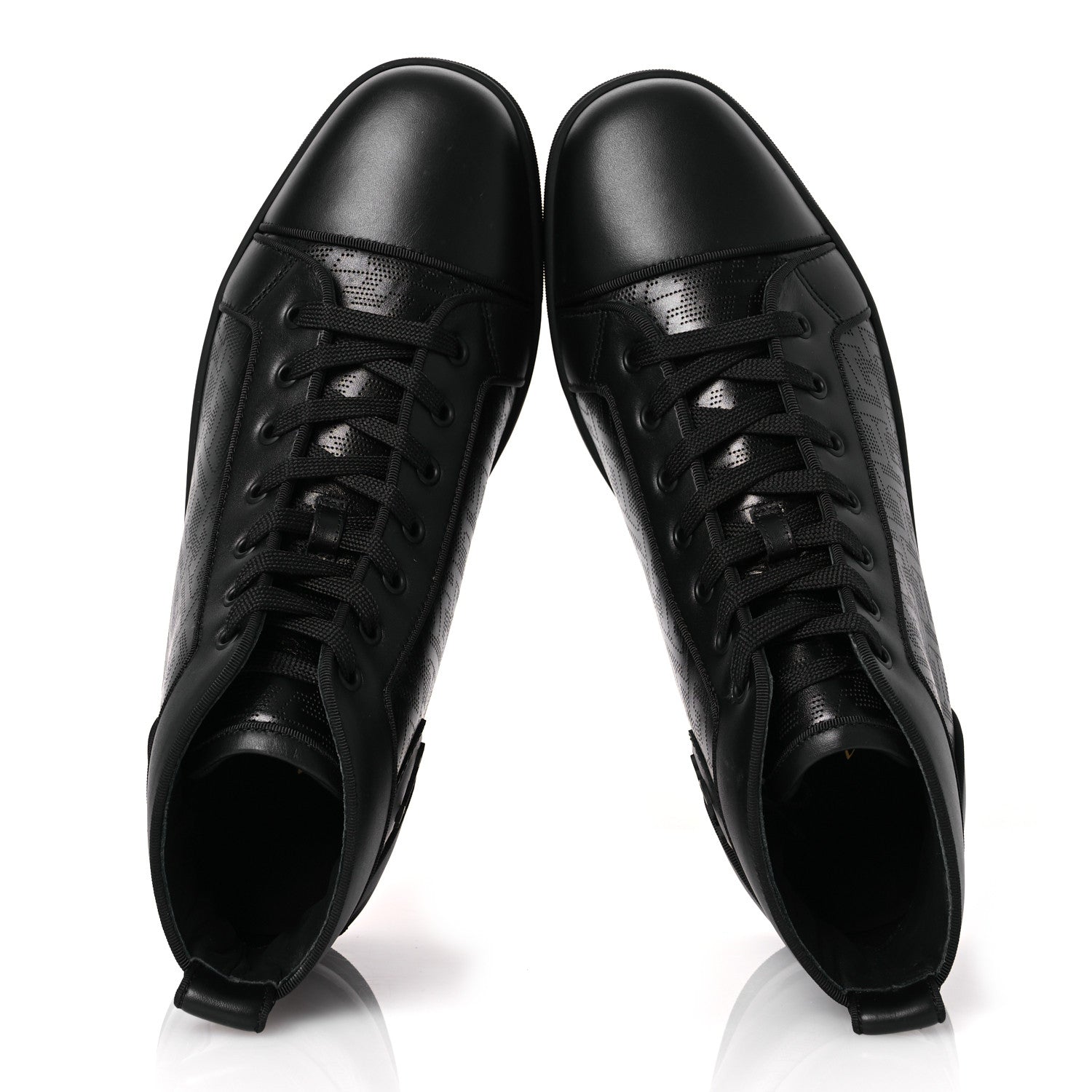Christian Louboutin Calfskin Techno Perforated CL Mens Louis Orlato Flat Sneakers 43 Black 2 of 12
