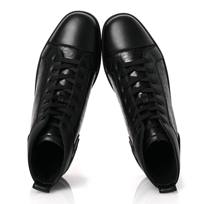 Christian Louboutin Calfskin Techno Perforated CL Mens Louis Orlato Flat Sneakers 43 Black 2 of 12