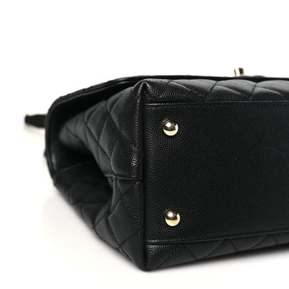 Chanel Caviar Quilted Small Coco Handle Flap Black 9 of 13
