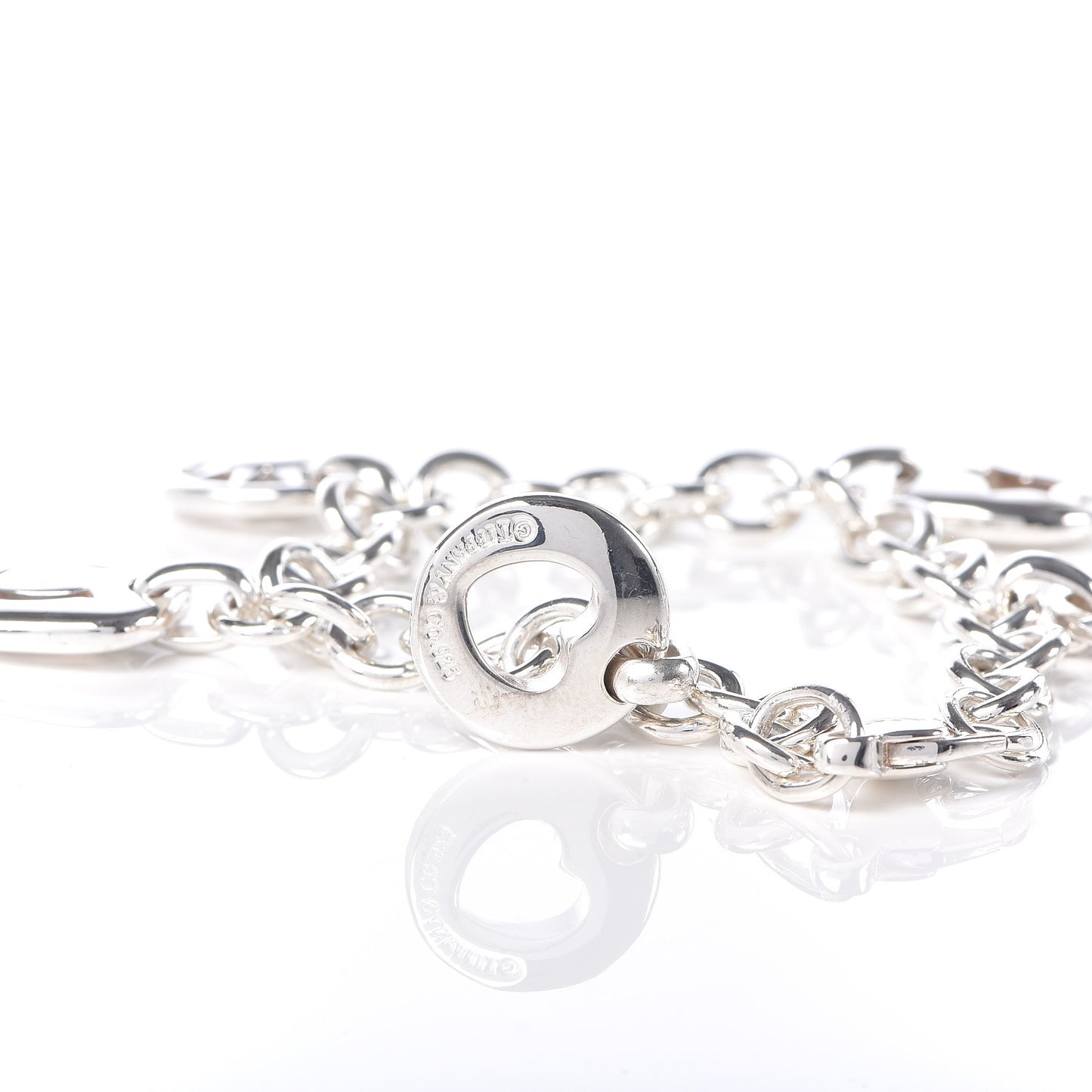 Sterling Silver Stencil Charm Bracelet