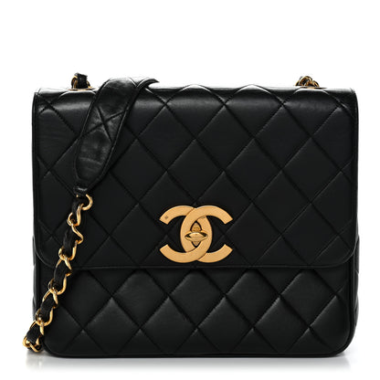 Chanel Lambskin Quilted Medium Single Flap Black 1 of 11