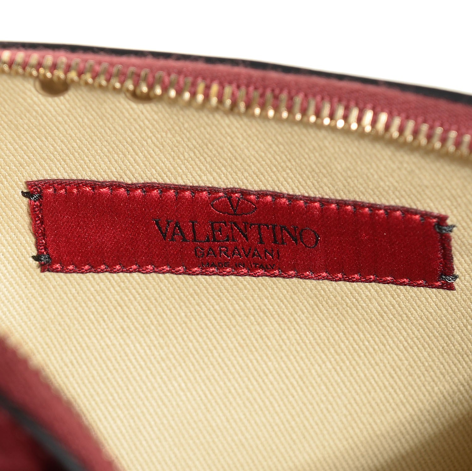 Valentino Garavani Vitello Rockstud Double Zip Compartment Crossbody Bag Burgundy 6 of 10