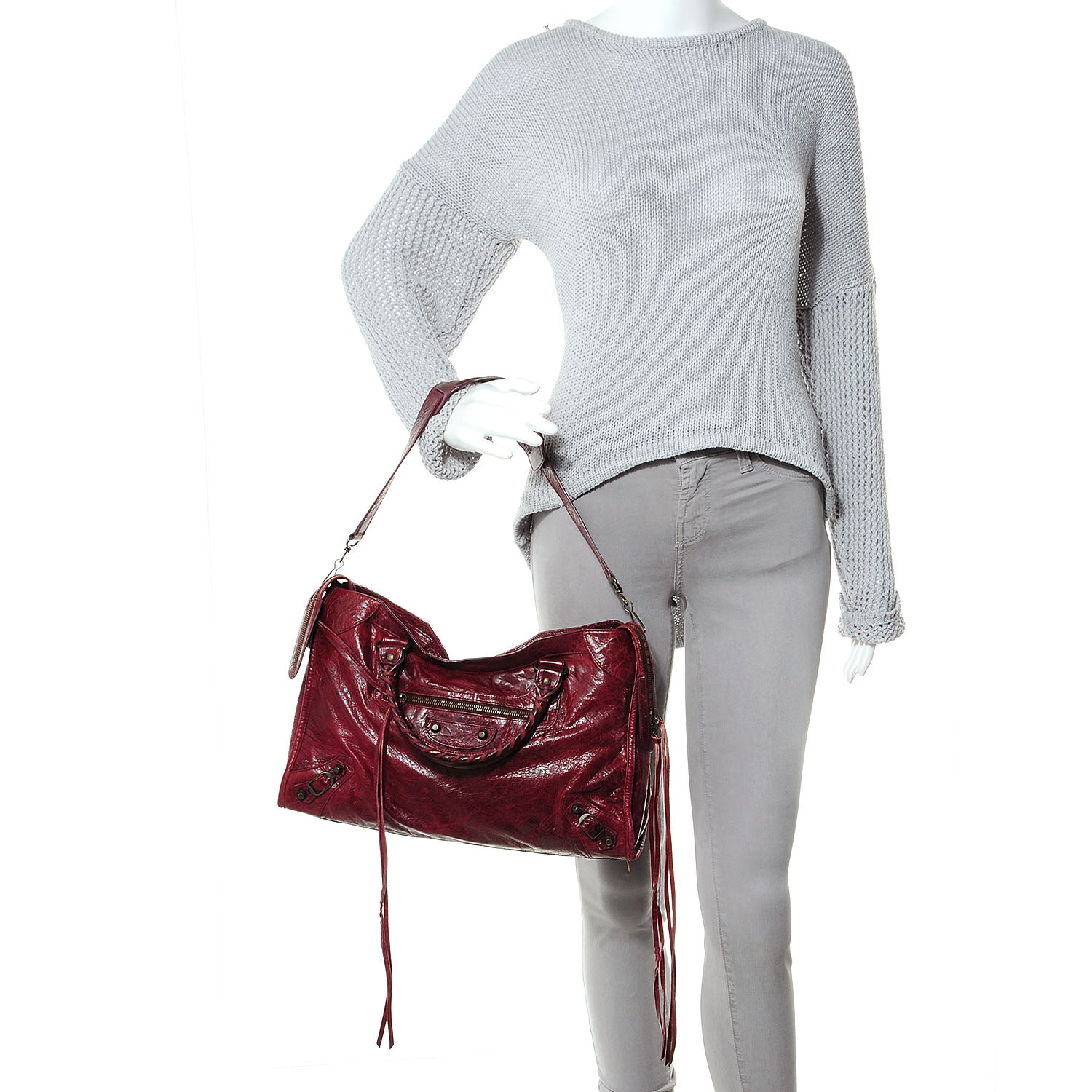 Balenciaga Chevre City Bordeaux 2 of 10