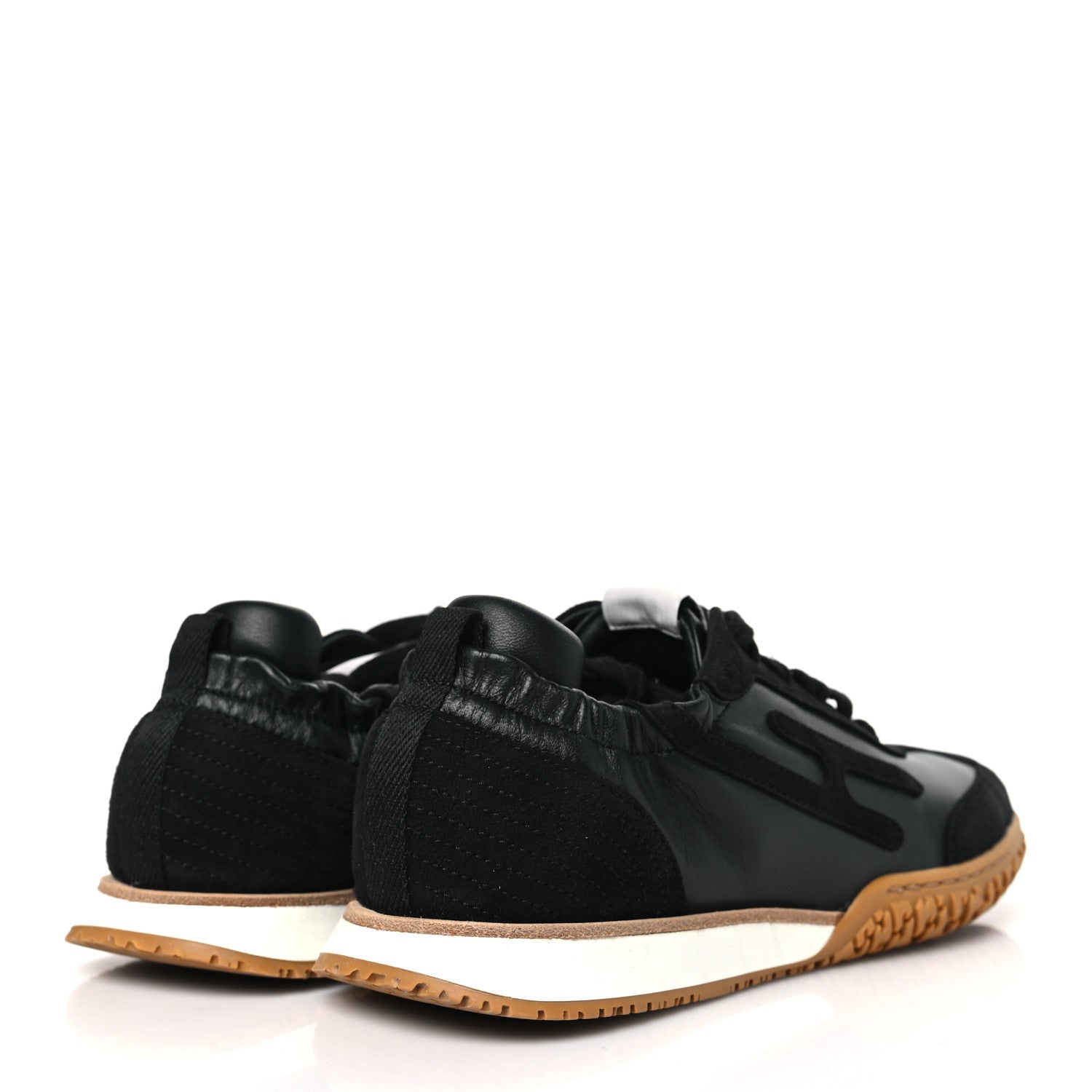 Hermes Nappa Suede Goatskin Jet Sneakers 37.5 Black 4 of 9
