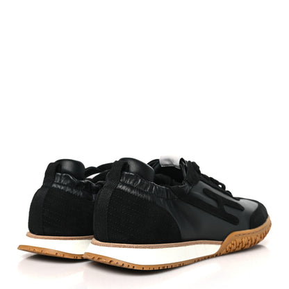 Hermes Nappa Suede Goatskin Jet Sneakers 37.5 Black 4 of 9