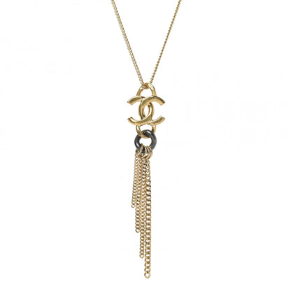 Chanel Chain CC Logo Pendant Necklace Gold 4 of 5
