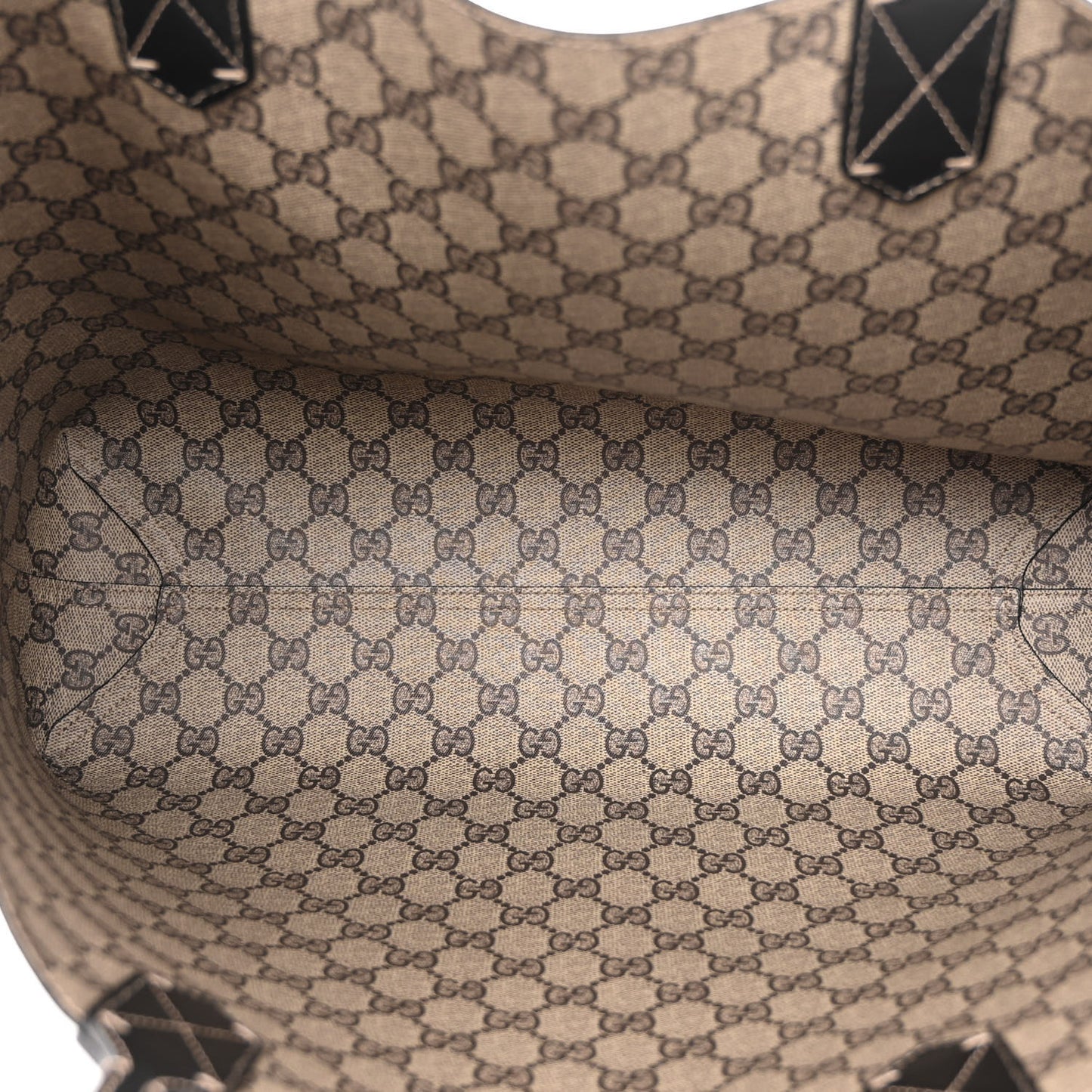 Calfskin GG Supreme Monogram Medium Reversible Tote Black