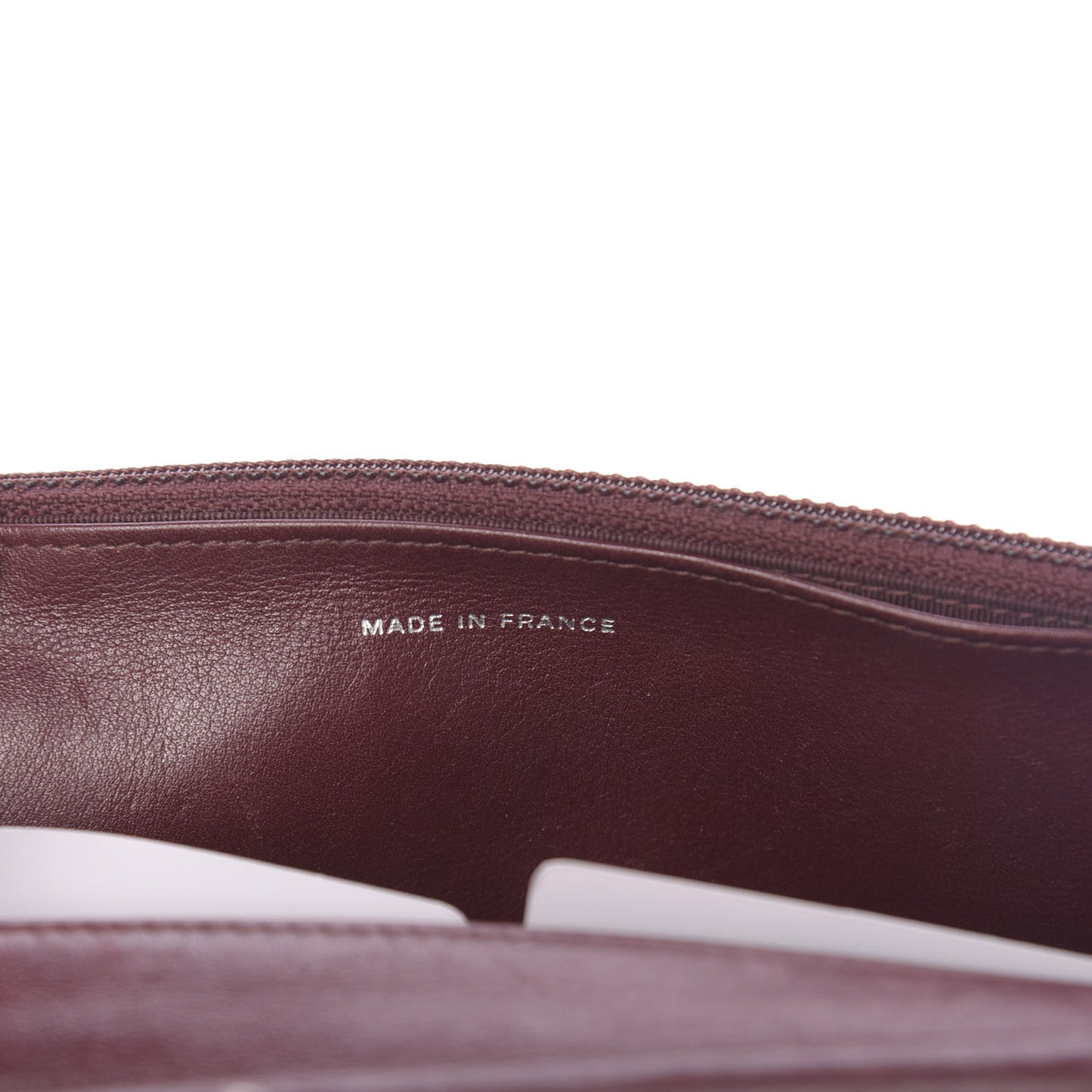 Patent Quilted Wallet On Chain WOC Dark Red