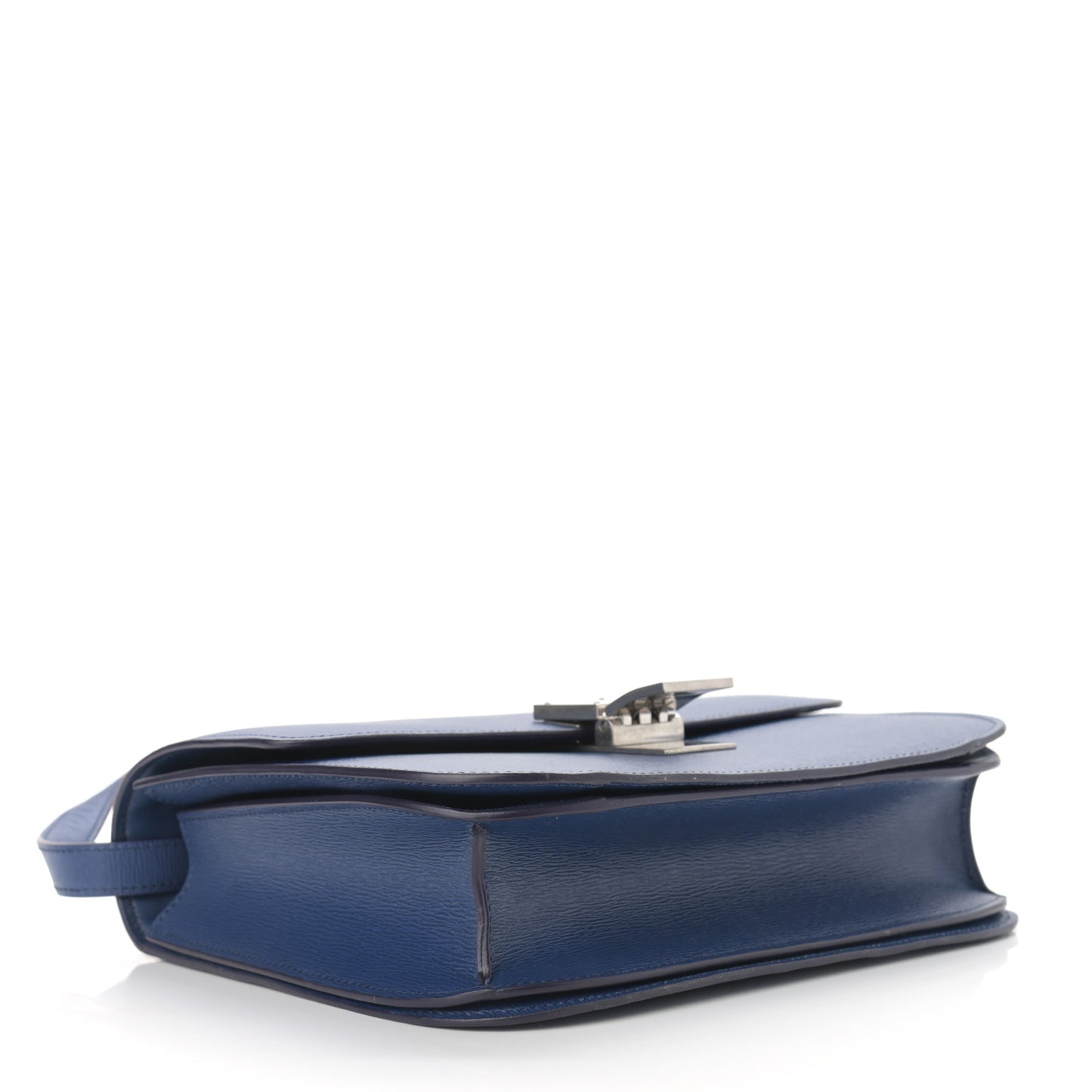 Liege Calfskin Medium Classic Box Flap Bag Blue