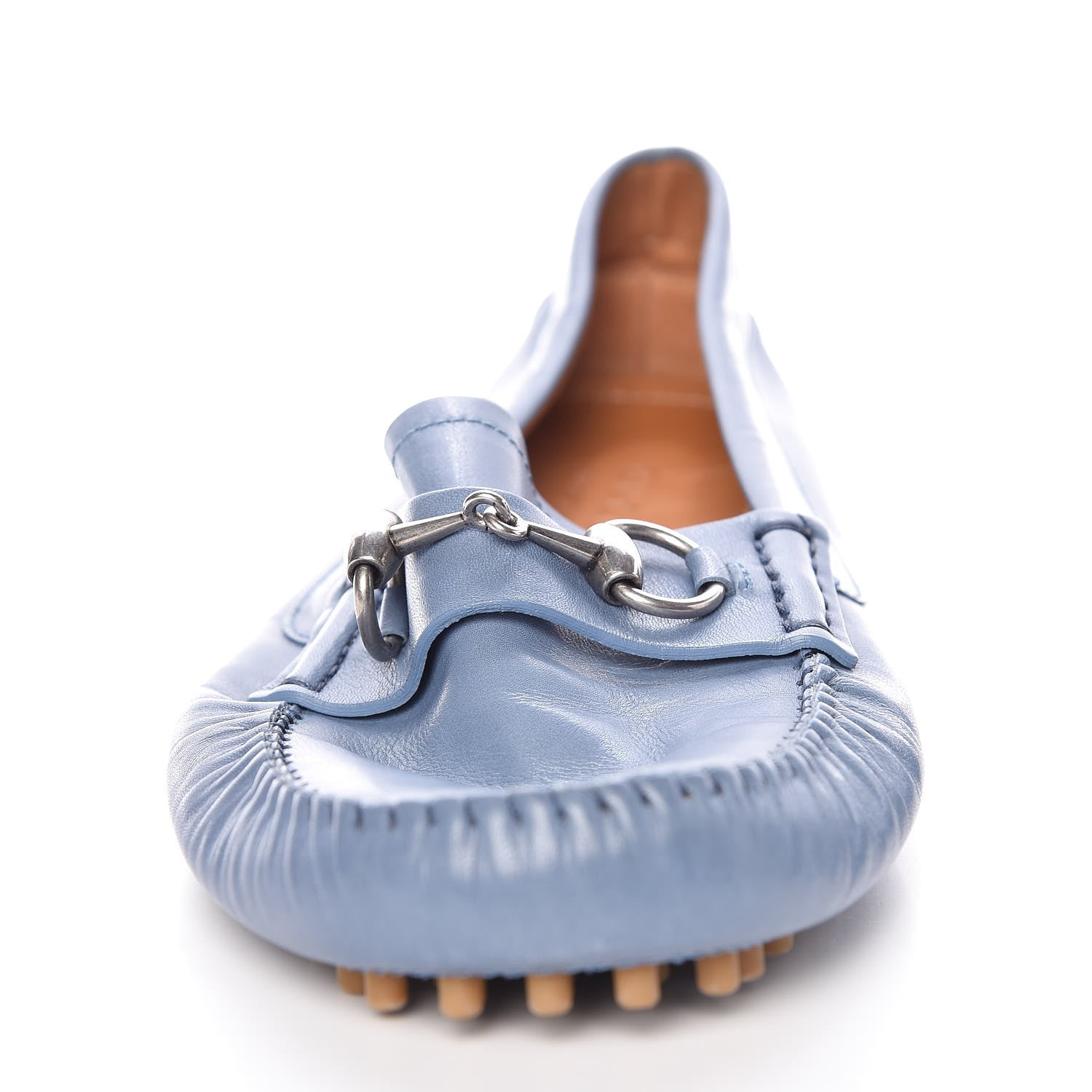 Gucci Calfskin Mens Horsebit Loafers 9.5 Light Blue 10 of 14