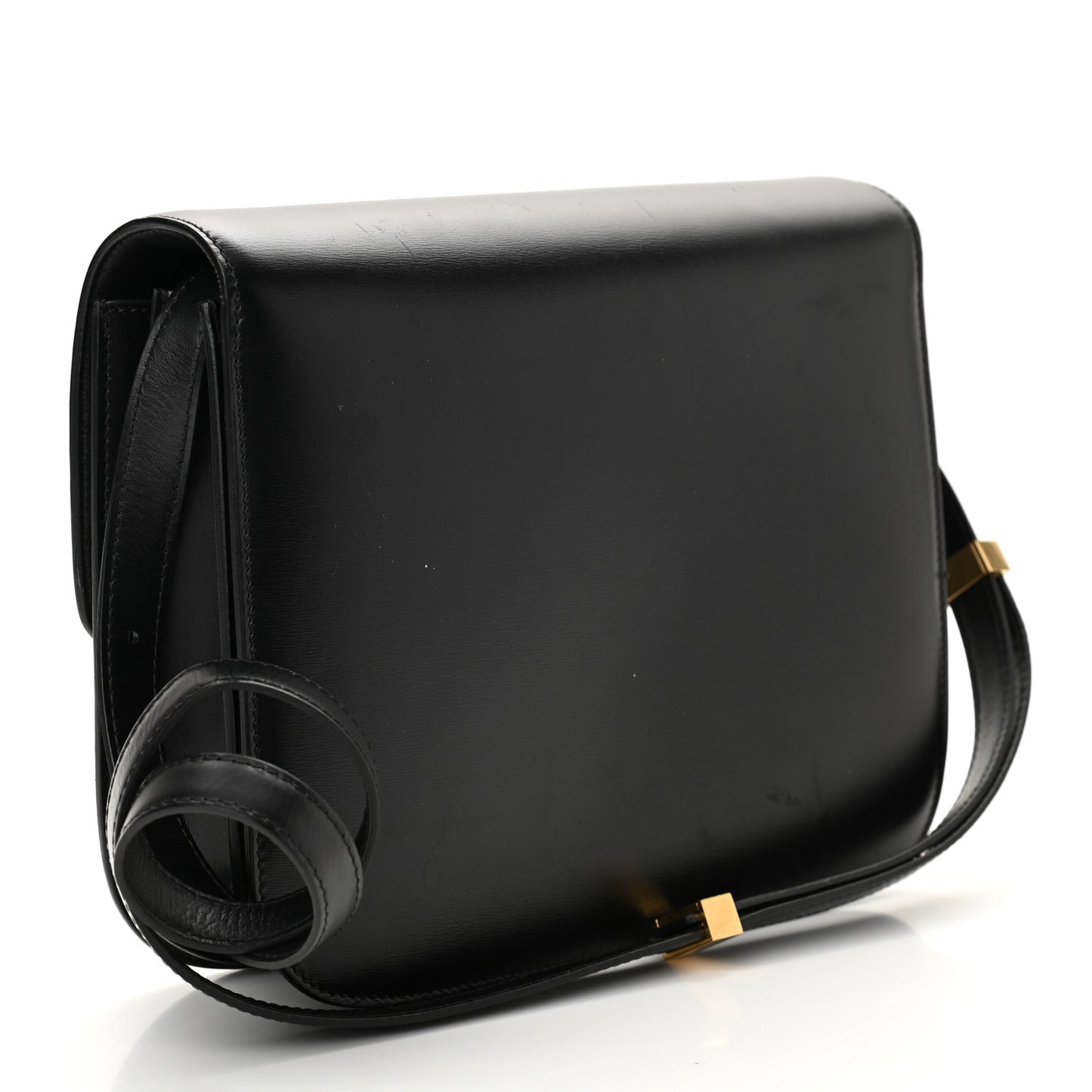 Box Calfskin Medium Classic Box Flap Bag Black