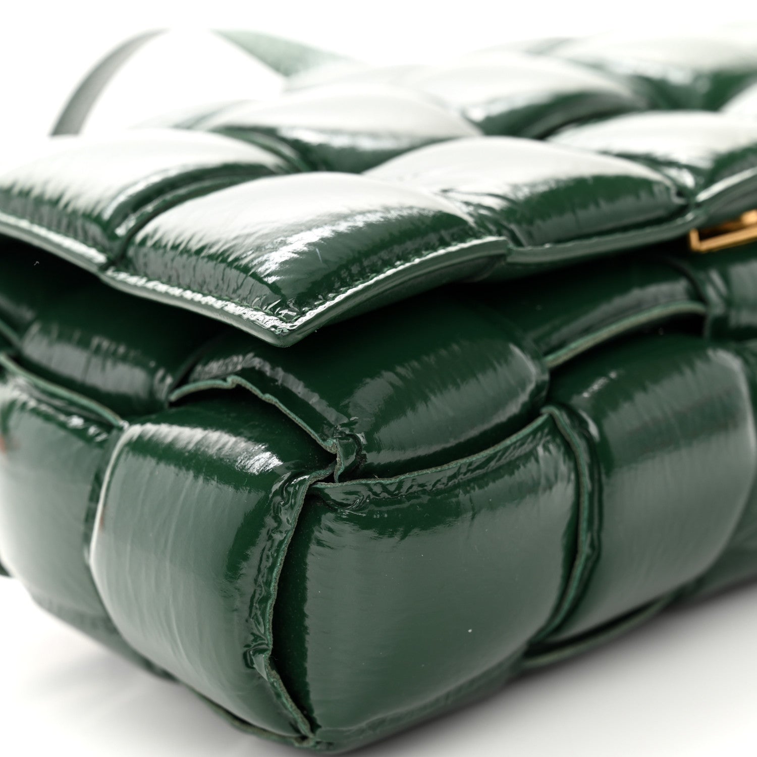 Bottega Veneta Textured Deerskin Maxi Intrecciato Padded Cassette Crossbody Bag Raintree 9 of 16