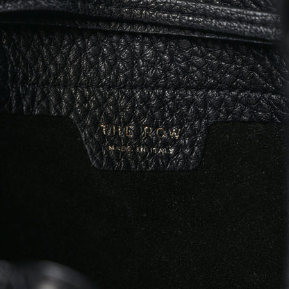 The Row Grained Calfskin Drawstring Bucket Bag Black 6 of 10
