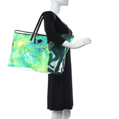 Versace PVC Jungle Printed Tote Green Black Multicolor 2 of 11