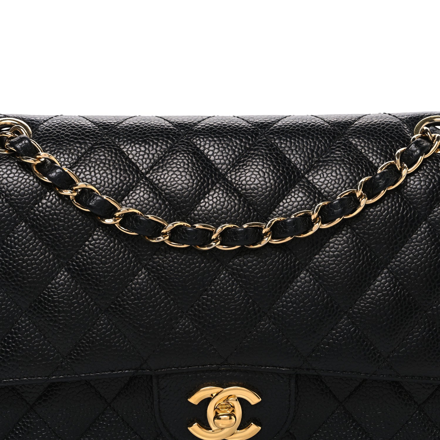 Chanel Caviar Quilted Medium Double Flap Black 7 of 9