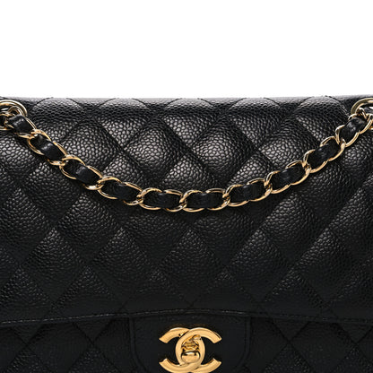Chanel Caviar Quilted Medium Double Flap Black 7 of 9