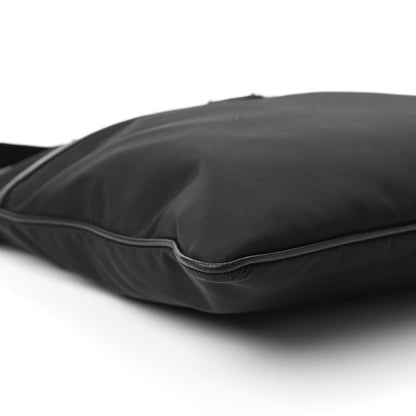 Prada Tessuto Nylon Saffiano Flat Messenger Bag Black 6 of 10