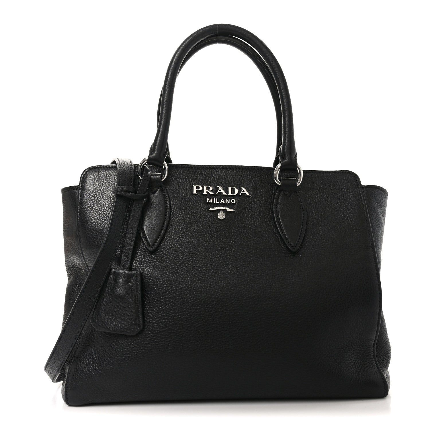 Prada Vitello Phenix Tote Black 1 of 9