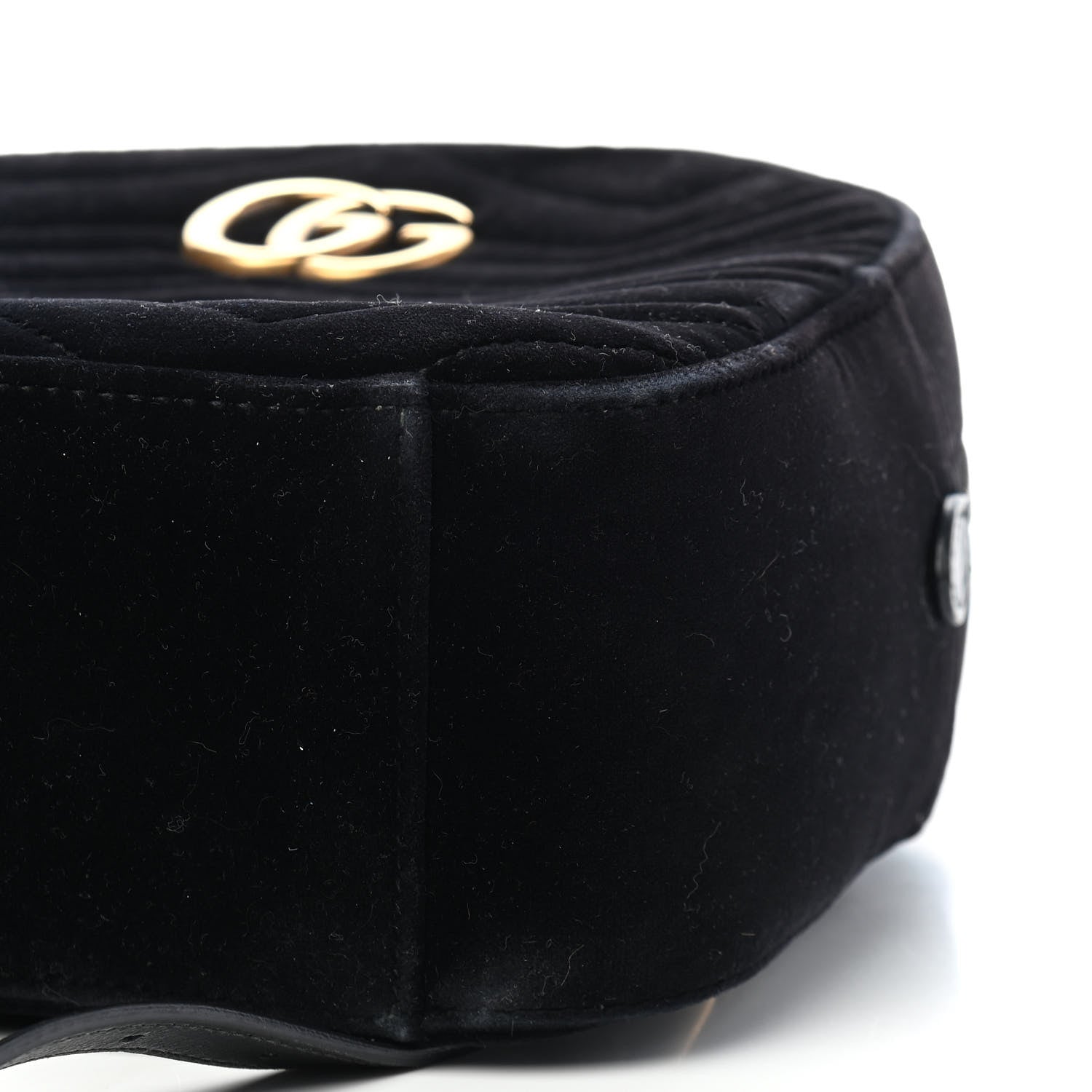 Gucci Velvet Matelasse GG Marmont Dome Backpack Black 12 of 12