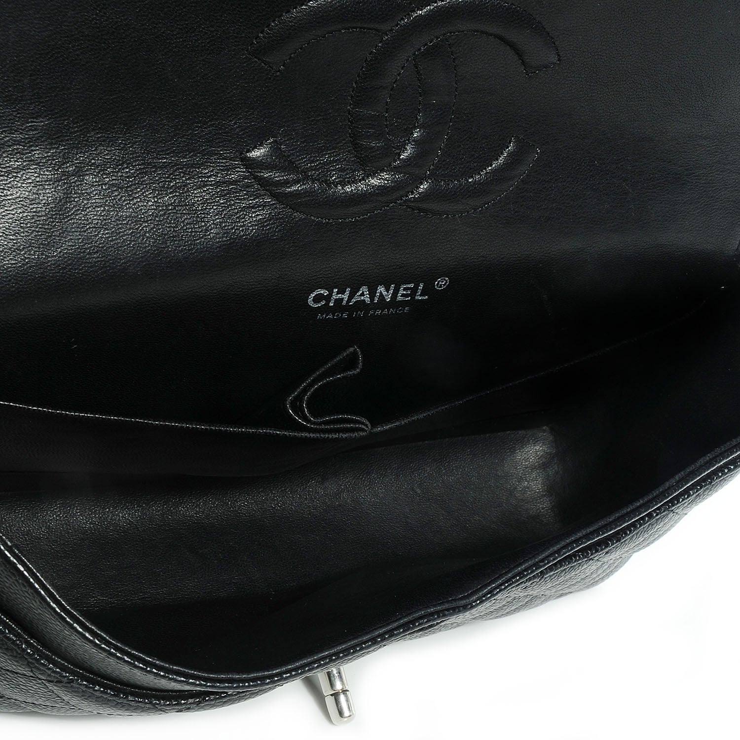 Chanel Caviar Quilted Medium Double Flap Black 7 of 8