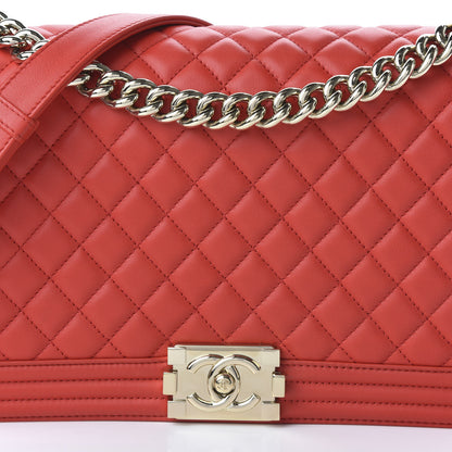 Chanel Lambskin Quilted New Medium Boy Flap Red 10 of 11