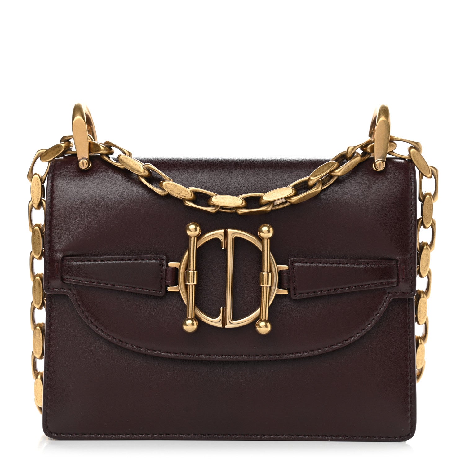 Christian Dior Calfskin Direction Flap Brown 2 of 10