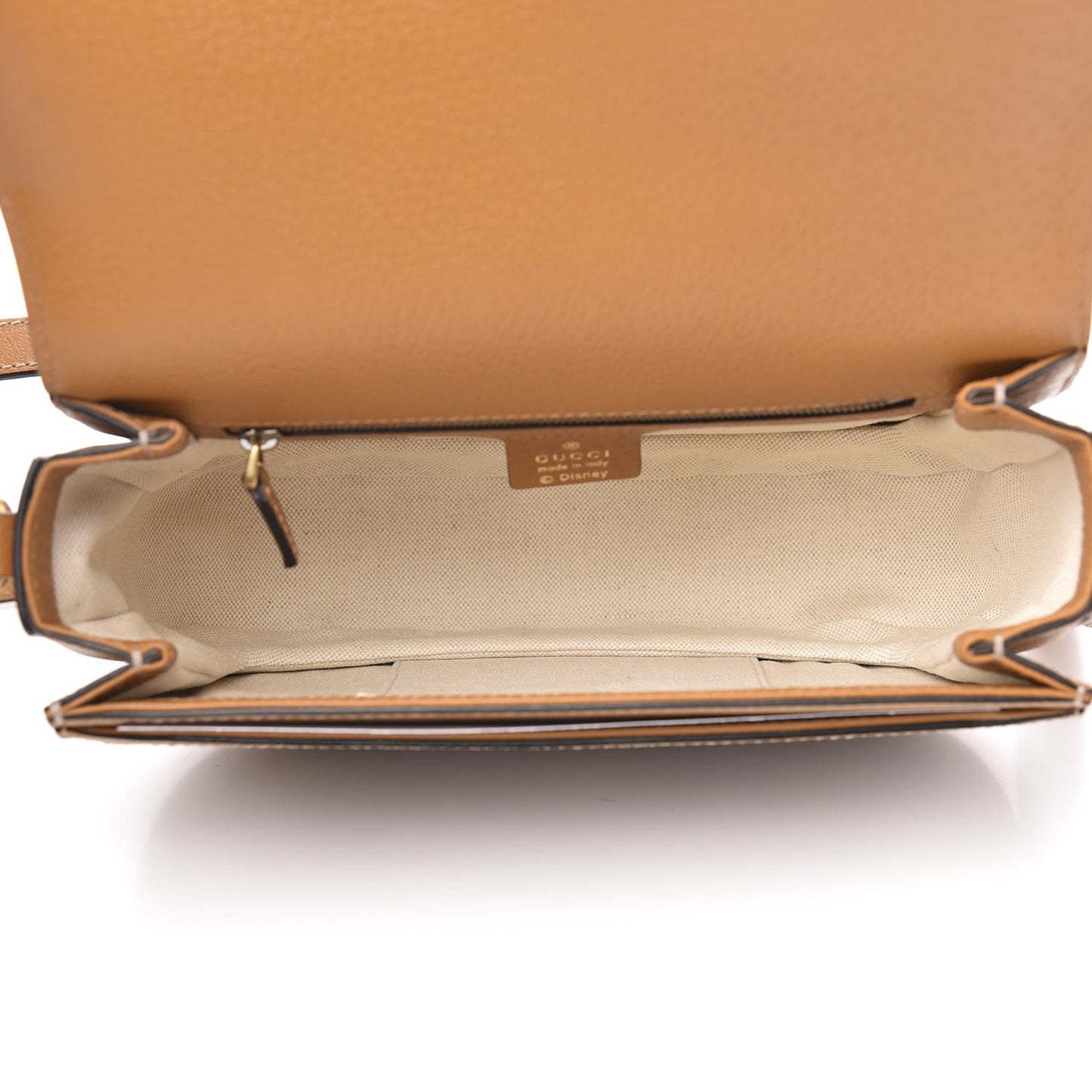 X DISNEY Mini Vintage GG Supreme Monogram Mickey Mouse Small Flap Messenger Bag Beige Vintage Sun Oil