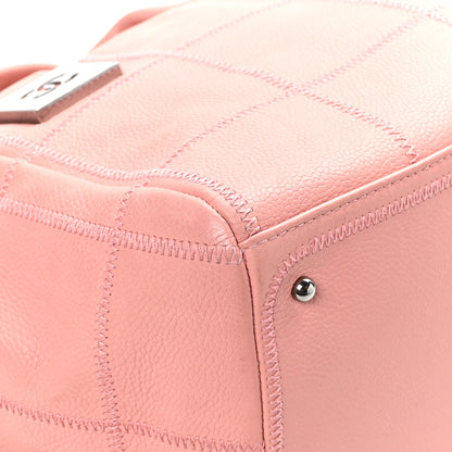 Chanel Caviar Square Stitched Bowler Pink 11 of 13
