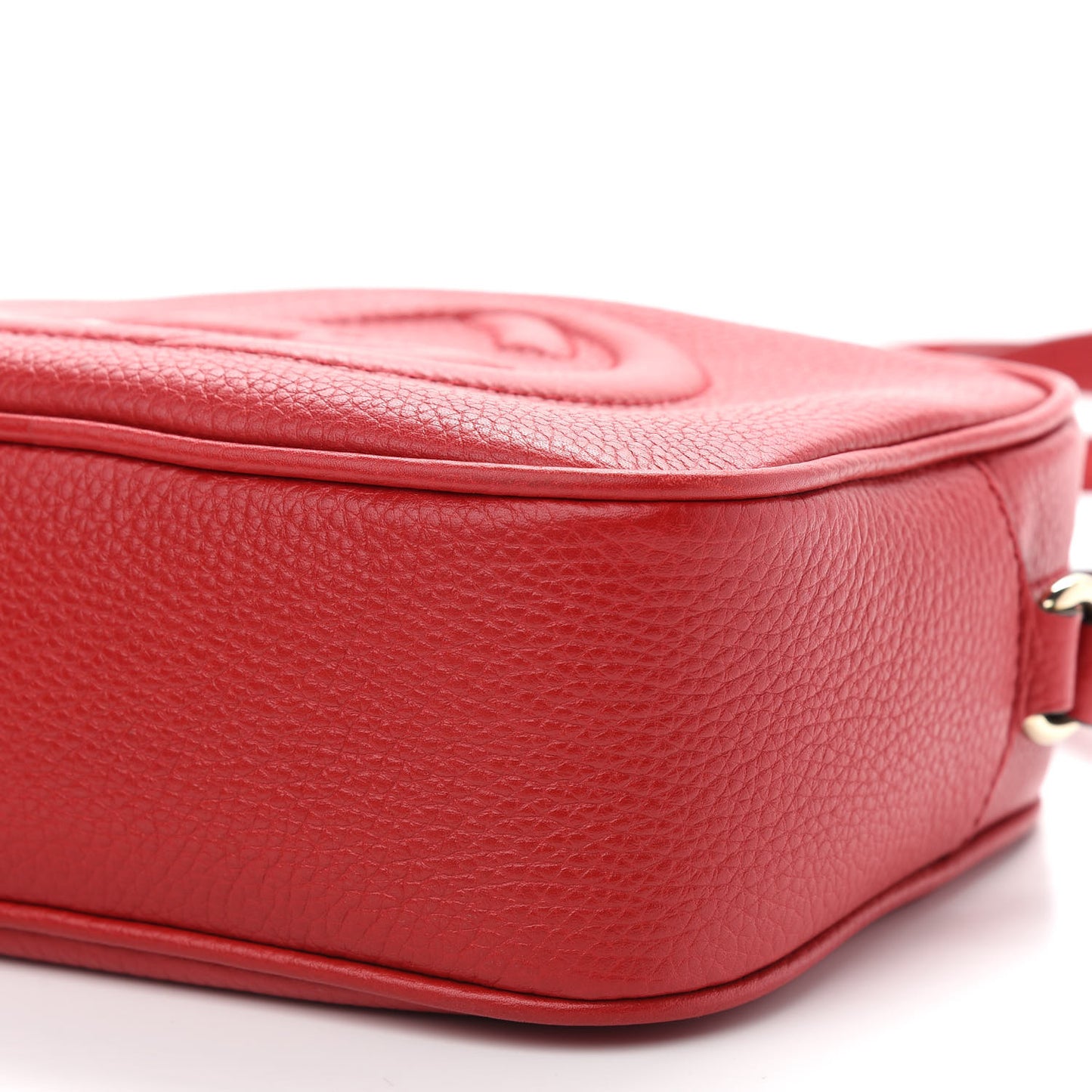 Pebbled Calfskin Small Soho Disco Bag Tabasco Red
