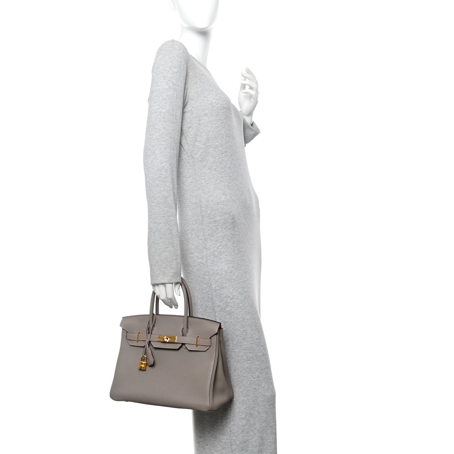 Togo Horseshoe Birkin 30 Etoupe Rose Pourpre