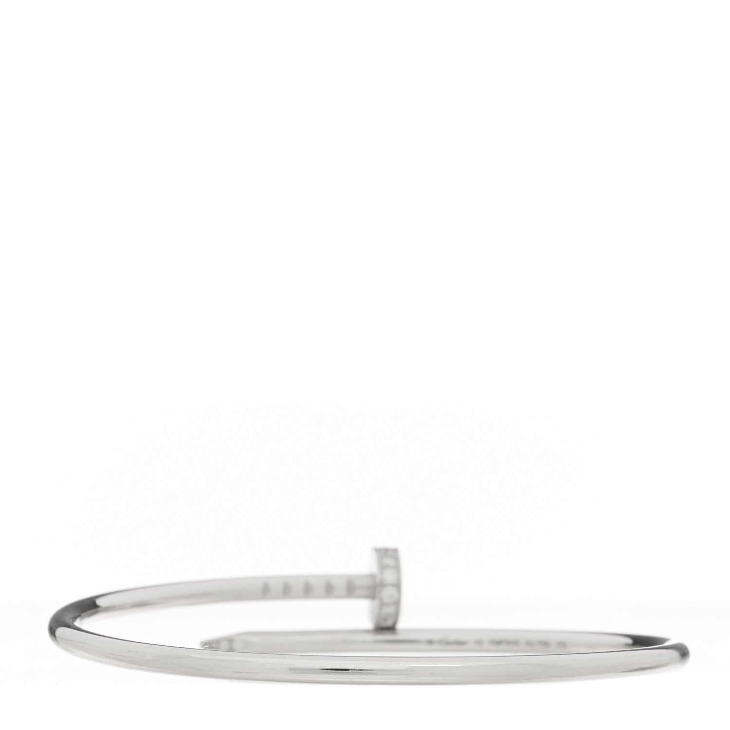 Cartier 18K White Gold Diamond Small Juste Un Clou Bracelet 15 2 of 4