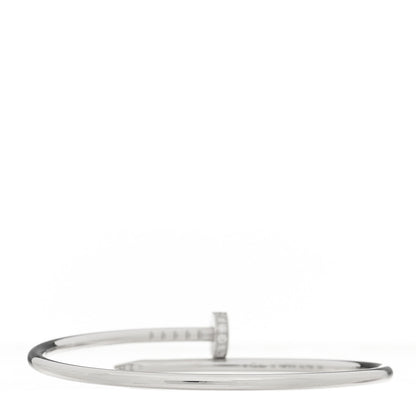 Cartier 18K White Gold Diamond Small Juste Un Clou Bracelet 15 2 of 4