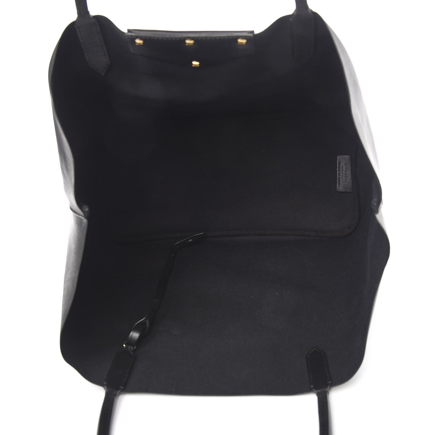 Textured Coated Canvas Bambi Print Large Antigona Tote Black