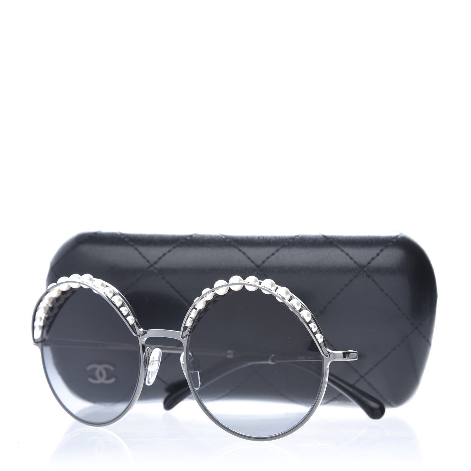 Chanel Pearl Round Sunglasses 4234-H Black 8 of 8
