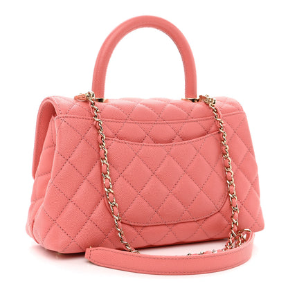 Chanel Caviar Quilted Mini Coco Handle Flap Pink 3 of 11
