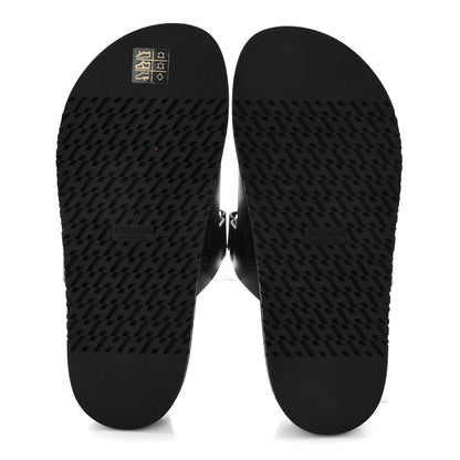 Hermes Calfskin Womens Chypre Sandals 39 Black 6 of 9